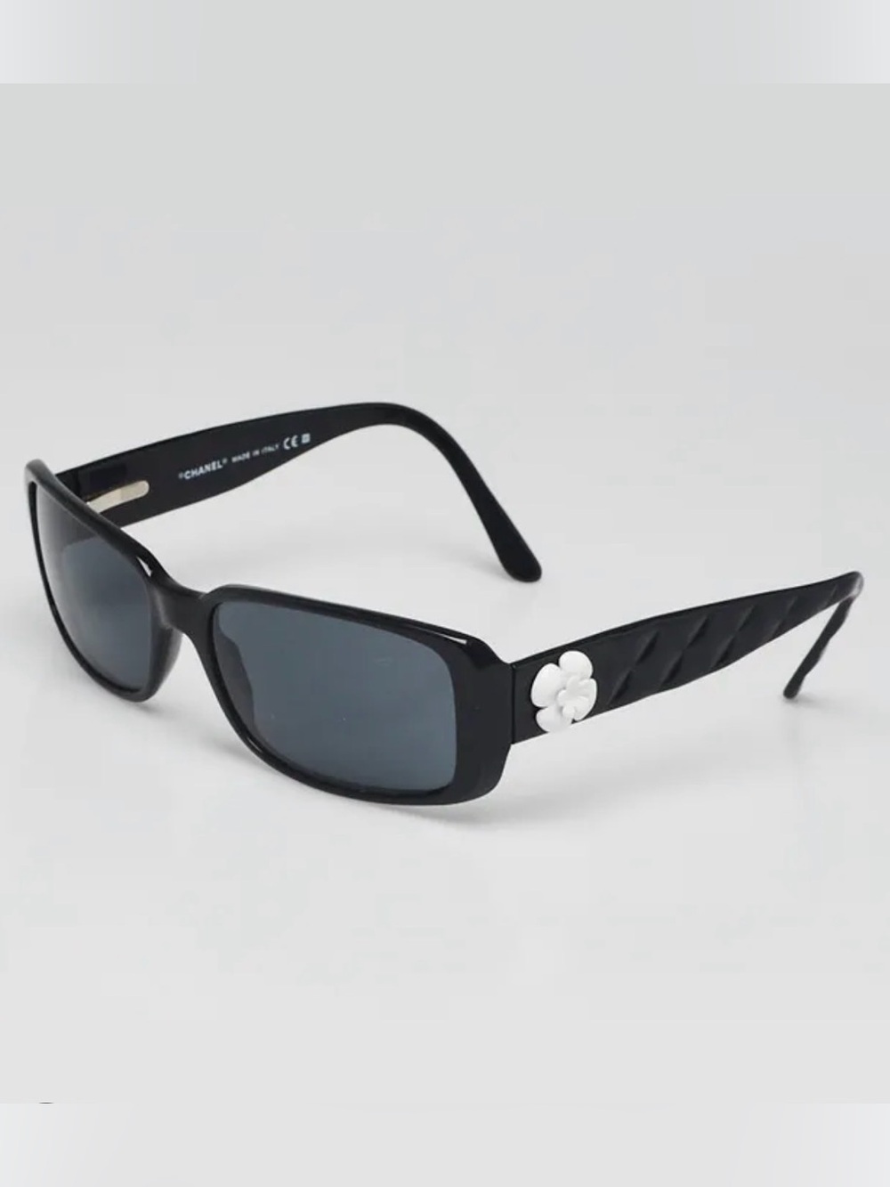 CHANEL 5146 C. 1125/3C Camellia Flower CC Black Quilted Acetate Frame Sunglasses